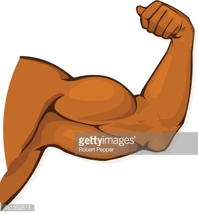 Strong Bicep Flex Illustration - Fitness & Strength Symbol