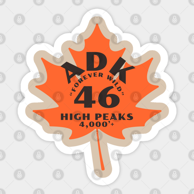 ADK 46 High Peaks Sticker - Forever Wild 4,000+ Foot Summits