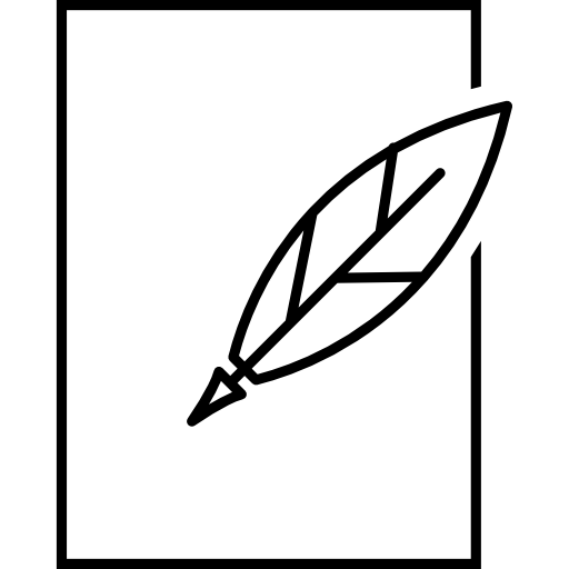 Feather Quill Icon - Symbol of Writing, Documentation, and Creativity