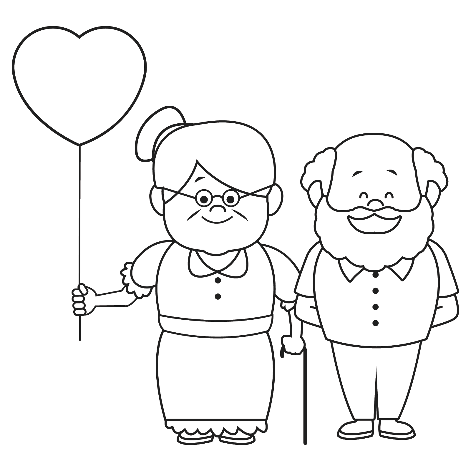 Grandparents PNG Picture, Cute Style Grandparents, Grandfather, Grandmother,  Old Man PNG Image For Free Download