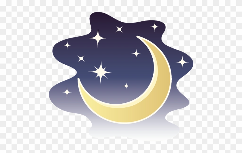 Sleeping Moon and Stars in the Night Sky Clip Art Collection - Clipart ...