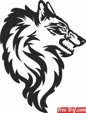 Tribal Wolf Vector Art - Free Download for Logos & Tattoos