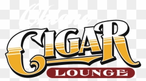 Cigar Lounge logo with stylized "CIGAR" in gold and black script, "LOUNGE" in white on red banner below.