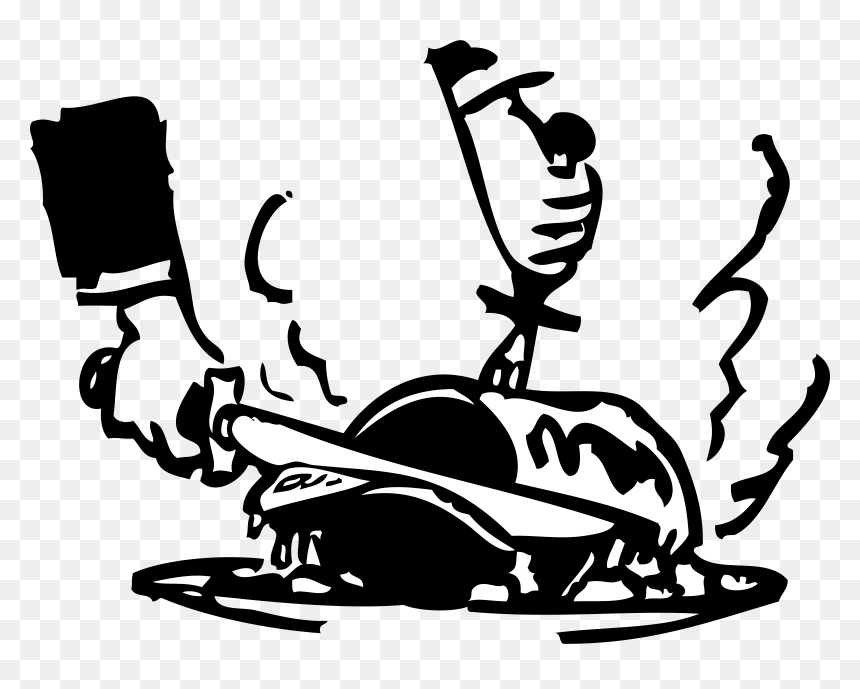 Roast Turkey Carving Illustration - Culinary Art & Holiday Tradition