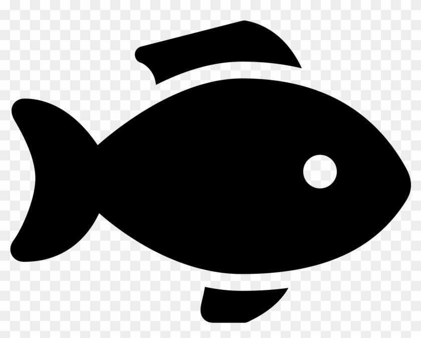 Fish Icon - Simple Black Silhouette for Web & Design Use