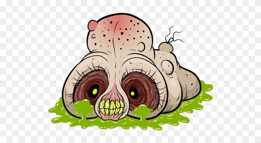 Grotesque Cartoon Creature with Slime - Free PNG Illustration