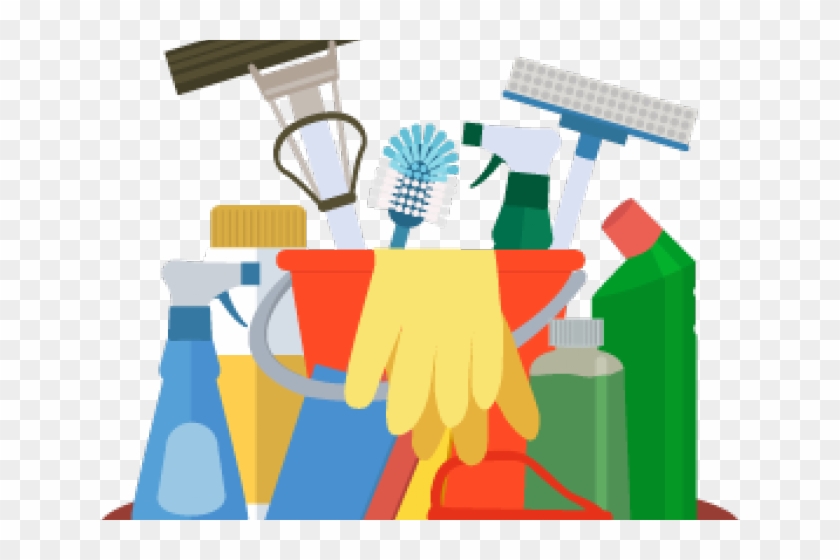 Cleaning supplies cartoon set Royalty Free Vector Image