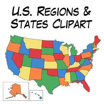 Us Map With States Clip Art at Clker.com - vector clip art online ...