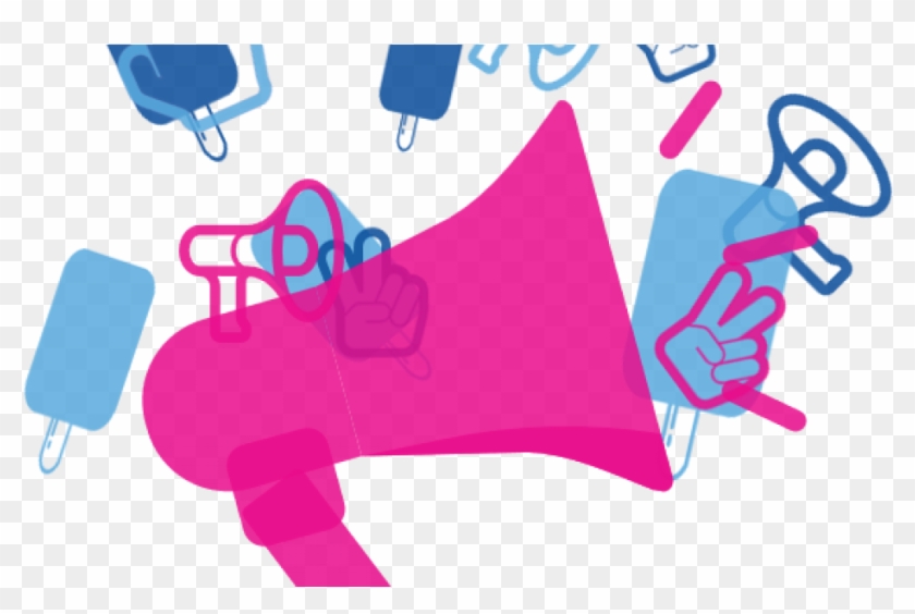 Megaphone Graphic for Social Media Campaigns and Digital Advocacy
