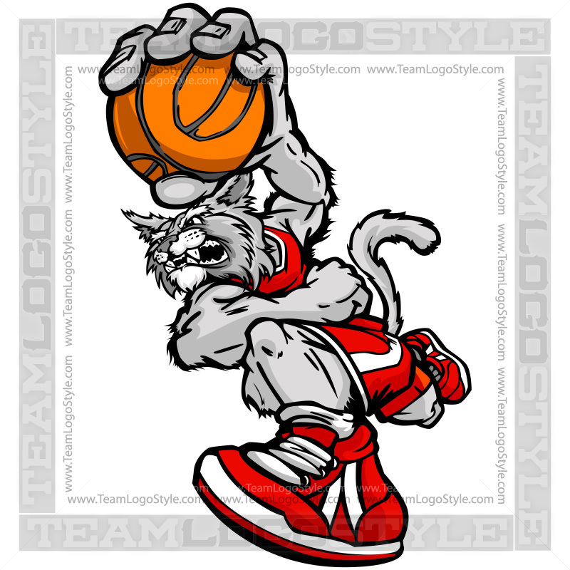 Basketball Cat Mascot Logo - Dynamic Sports Team Design