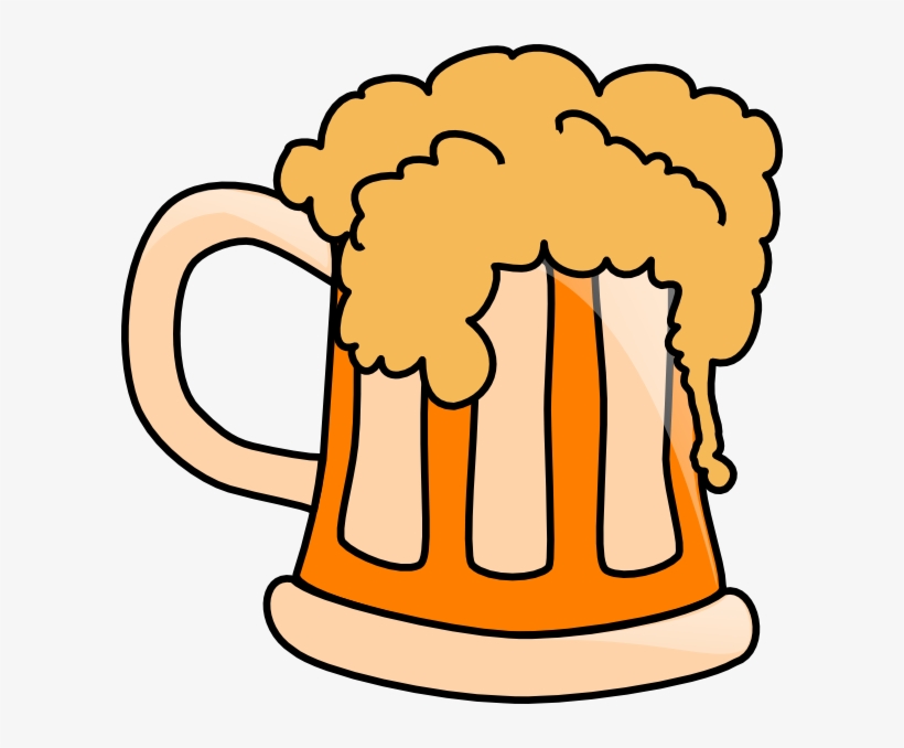 Frothy Beer Mug Illustration - Free Clipart for Beverage & Pub Themes