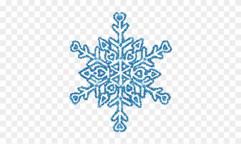 Blue glitter snowflake year Royalty Free Vector Image