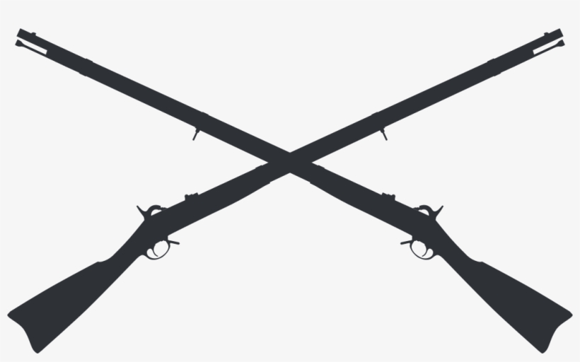 Crossed Muskets Silhouette - Historical Firearms Symbol