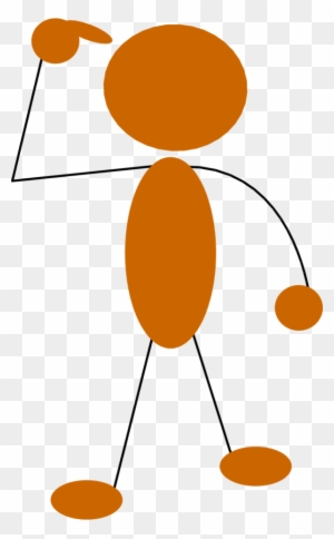 Saluting Stick Figure Illustration - Free Vector Graphic