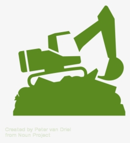 Excavator Construction Icon - Heavy Machinery Illustration