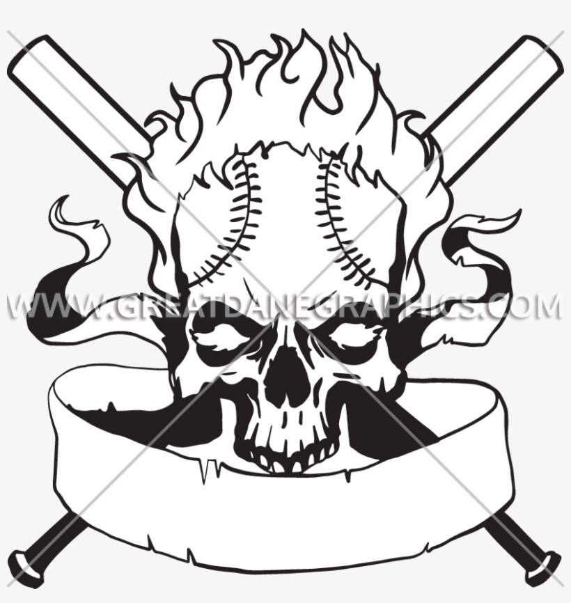 Baseball Skull SVG Baseball Vinyl Cut File for Silhouette or - Clipart ...