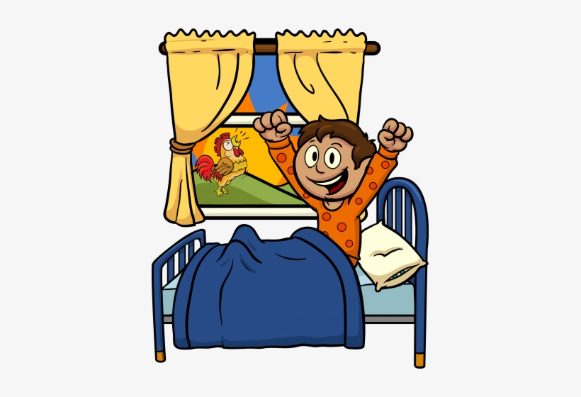 Clip Art Illustrations of Little Children Wake Up in the Morning - Clip ...