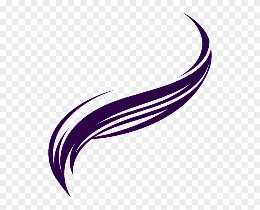 Purple abstract swoosh logo design with layered flowing lines on transparent background.