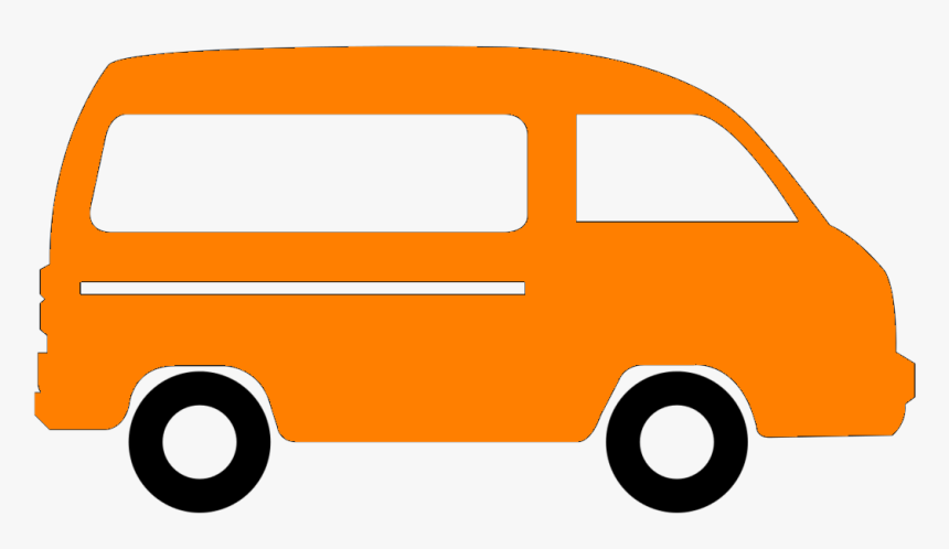 Orange Van Illustration - Simple Vector Graphic for Transport & Logistics