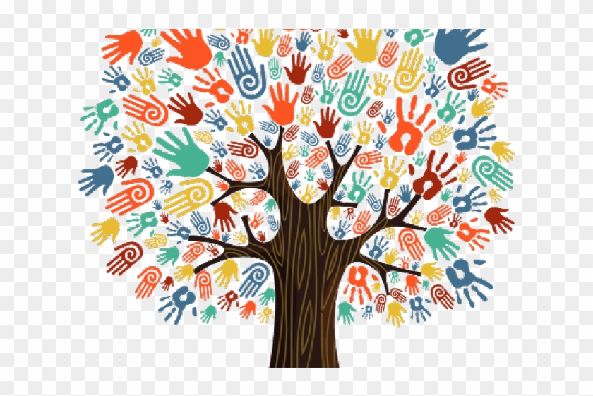 Community Tree Illustration - Diversity and Unity Symbol