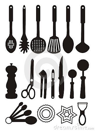 Kitchen Utensil Icons Set - Free Vector Illustration for Culinary Websites