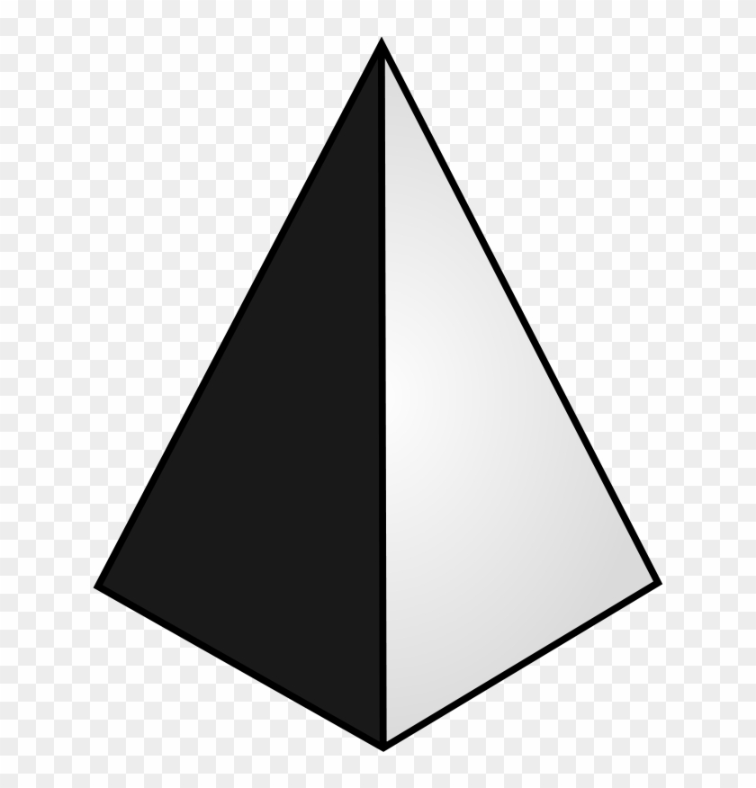 Black and White Pyramid Symbol - Duality, Balance, and Design Element