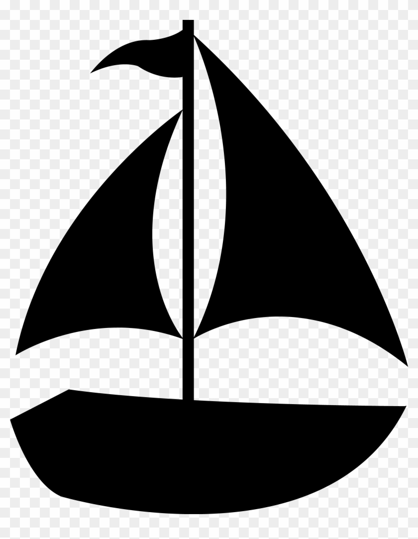 Clip Art How To Draw A - Simple Boat Clipart Black And White, HD - Clip ...