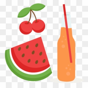 Refreshing Summer Fruits and Beverage Illustration