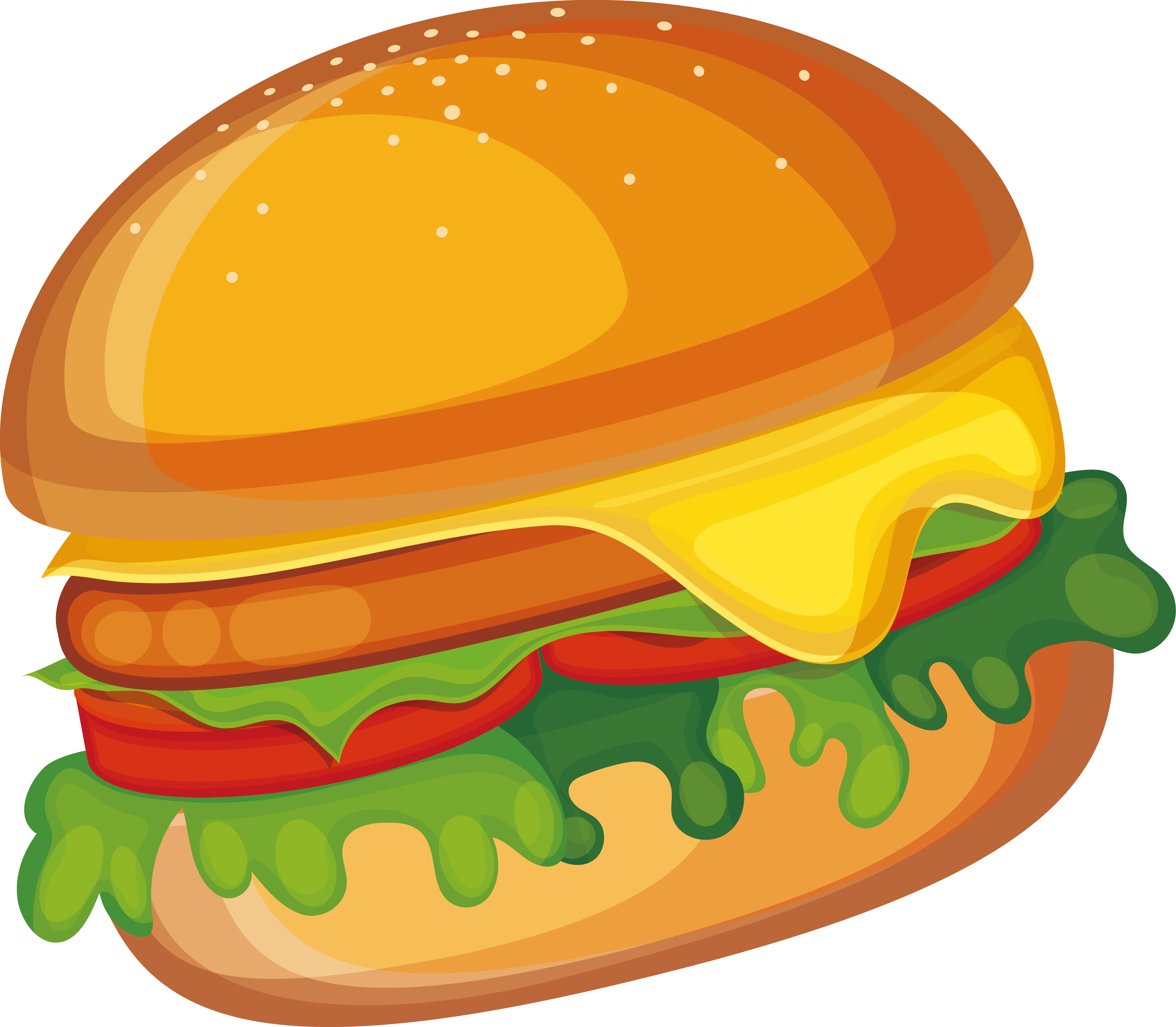 Delicious Cheeseburger Illustration - Free Clipart for Food Websites