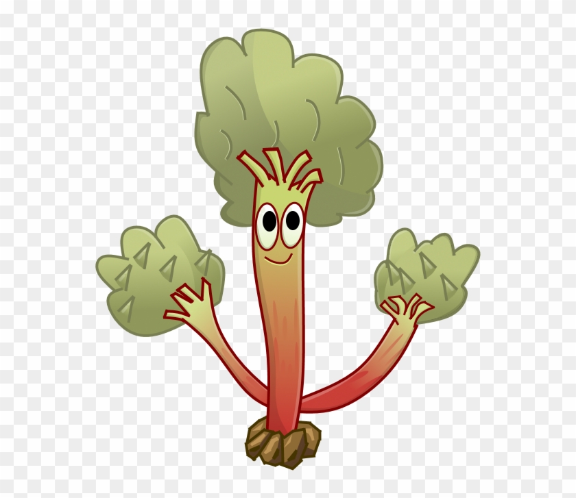 Fun Rhubarb Cartoon Character for Kids’ Gardening & Cooking Content