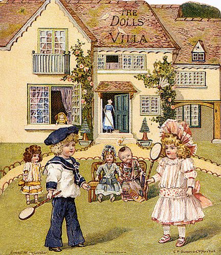 The Dolls’ Villa - Vintage Children’s Illustration by Emily M. S. Clarke