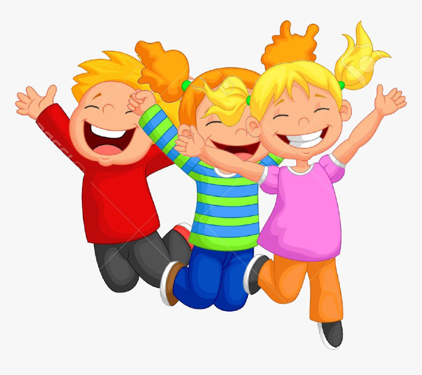 excited kids clip art