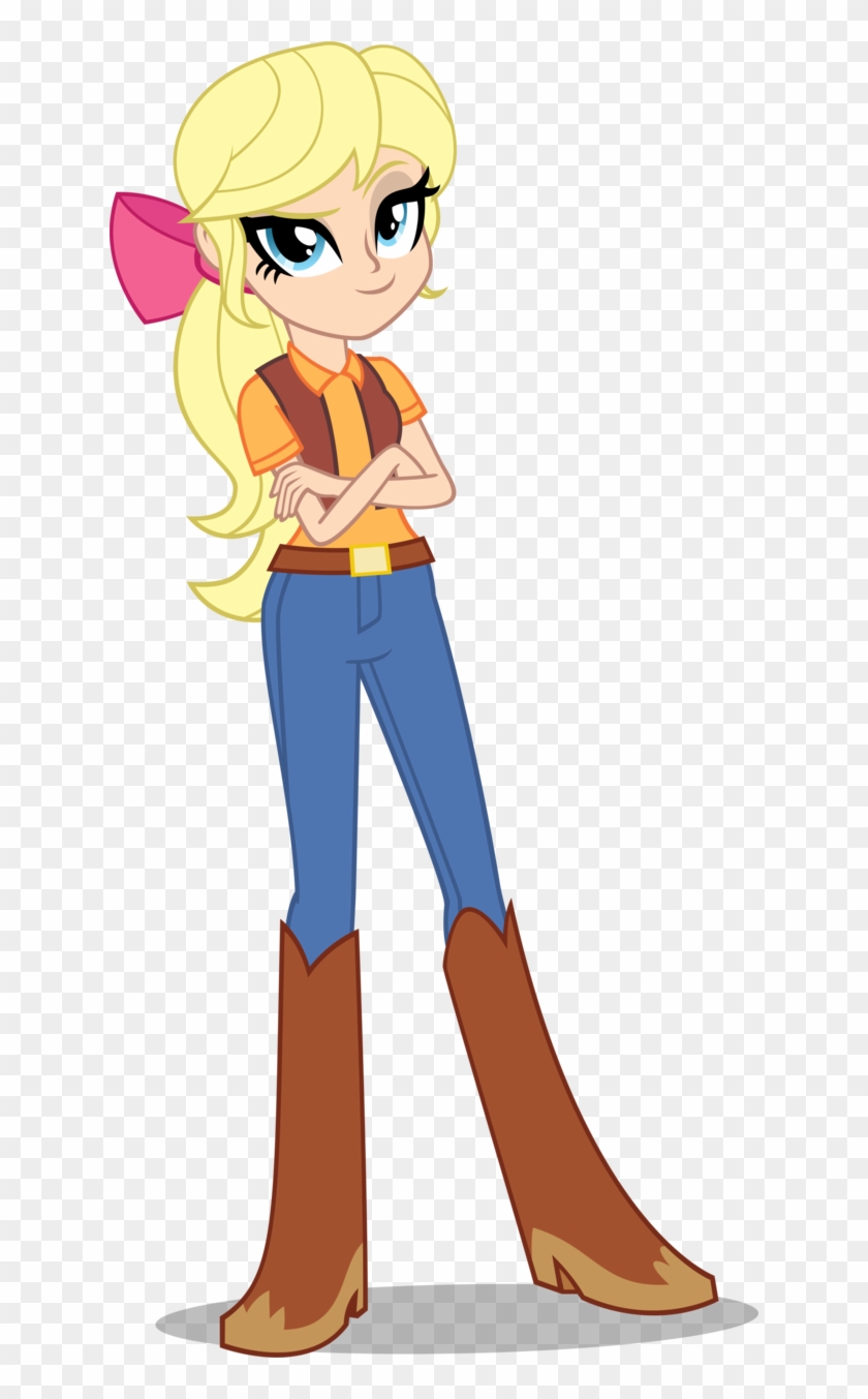 Applejack Equestria Girls Character Art - Confident Cowgirl Style