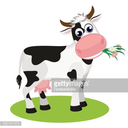 Cute Cartoon Cow Illustration - Free Stock Image for Kids’ Content
