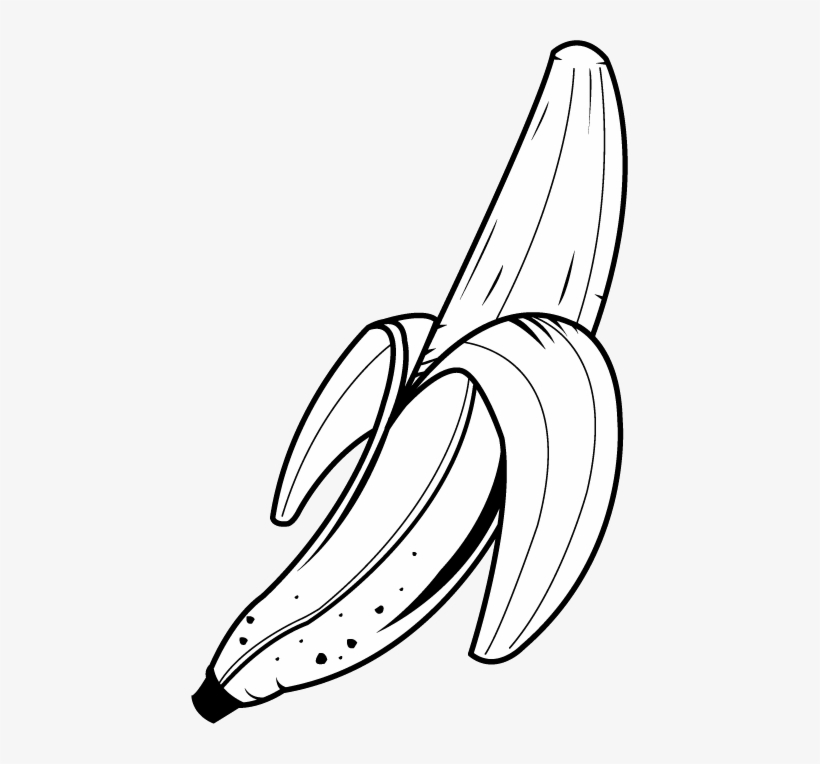 Banana Illustration - Free Line Art for Coloring, Design & Education