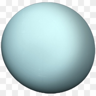 A pale blue spherical planet, likely Uranus, with subtle atmospheric shading and a transparent background.