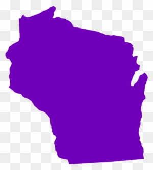 Purple silhouette of the U.S. state of Wisconsin on a transparent background.