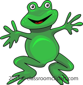 Friendly Cartoon Frog Clipart - Free Classroom Use