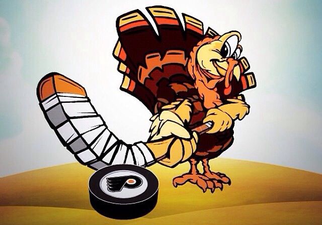 Thanksgiving Hockey Turkey Mascot - Philadelphia Flyers Fan Art