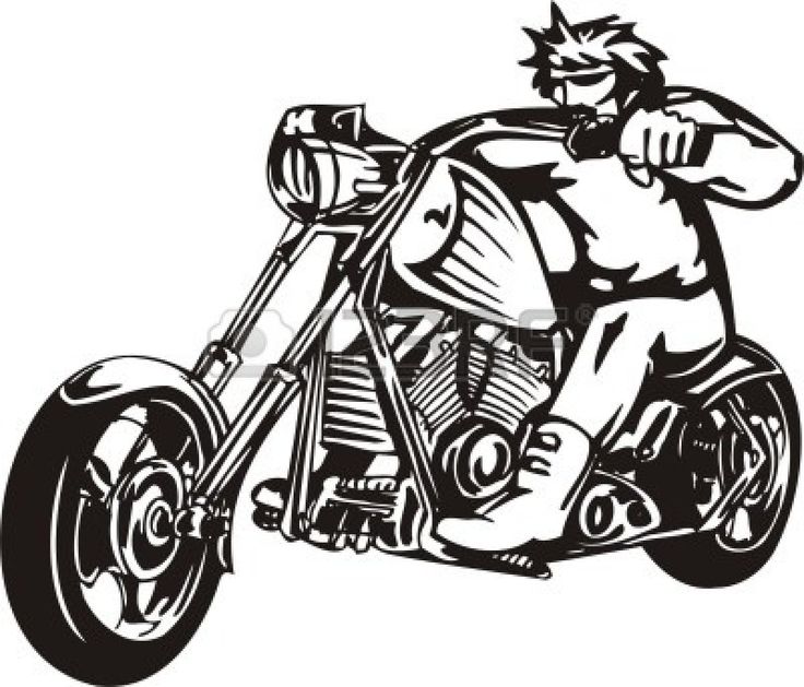 Vintage Chopper Motorcycle Illustration - Bold Rider Artwork