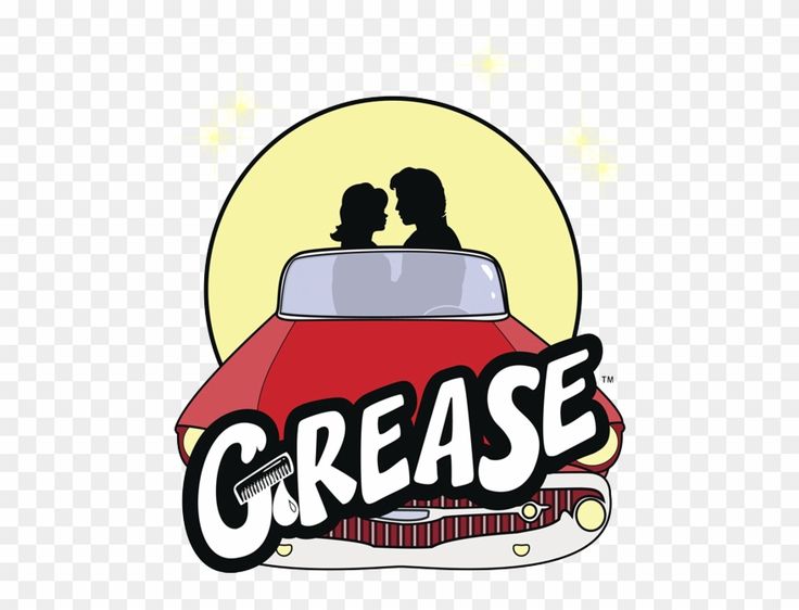 Grease Musical Logo - Iconic 1950s Romance & Rock 'n' Roll