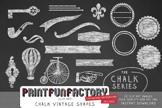 Chalk LABEL FRAMES Clip Art / Chalkboard Frame Clipart / Chalk Clip Art  Downloads, Chalk Scrapbook Clip Art Labels 