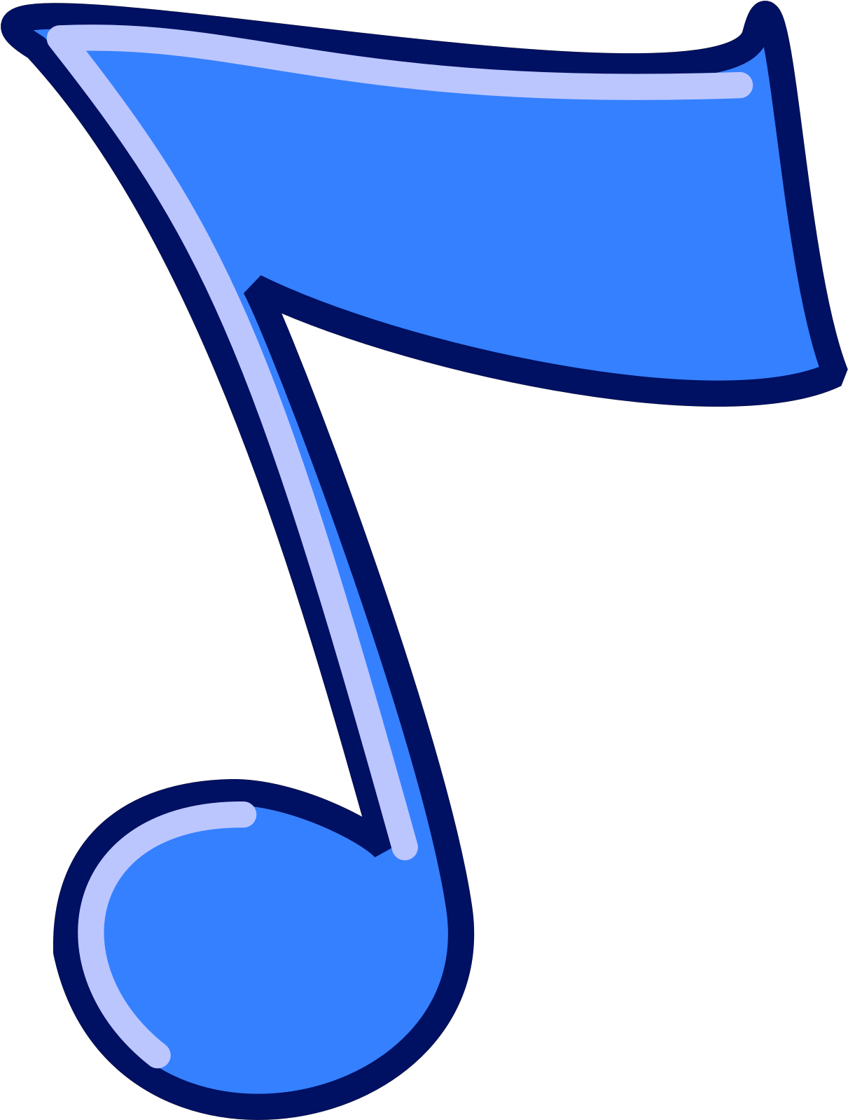 Blue Musical Note Icon Free Vector Graphic For Music Websites 
