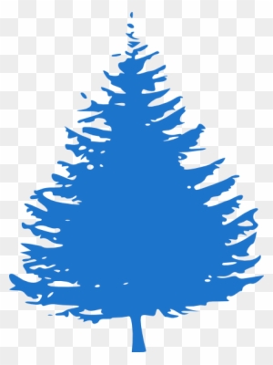 Blue Pine Tree Silhouette - Free Transparent PNG Clipart