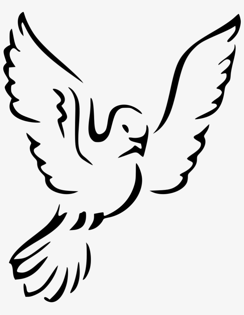Dove Symbolism - Free Flying Peace Bird Clipart