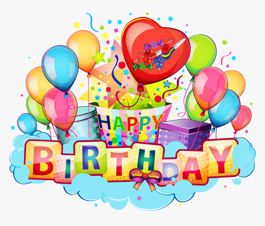 Happy Birthday Clipart - Free Festive Celebration Image for Greetings & Cards