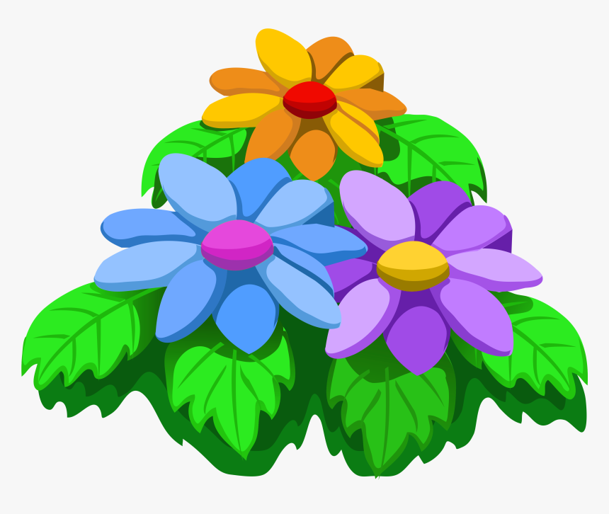 Vibrant Cartoon Flowers Clipart for Creative Projects