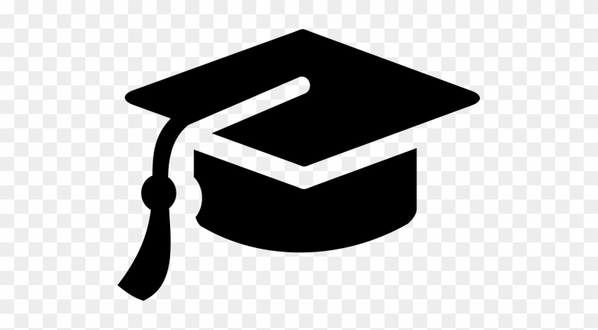 Black graduation cap with tassel on transparent background, symbolizing academic achievement and commencement.