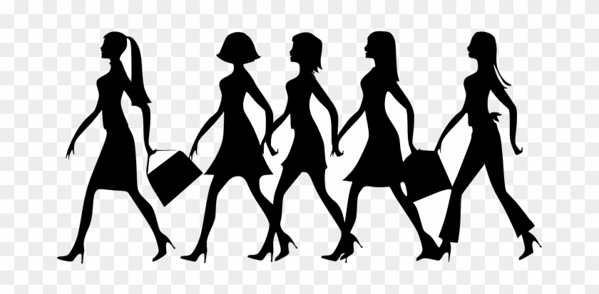Women Shopping Silhouette Vector - Fashion & Retail Illustration