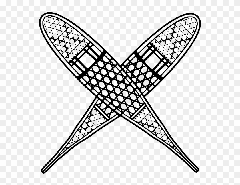 Traditional Snowshoes Illustration | Winter Gear Clipart